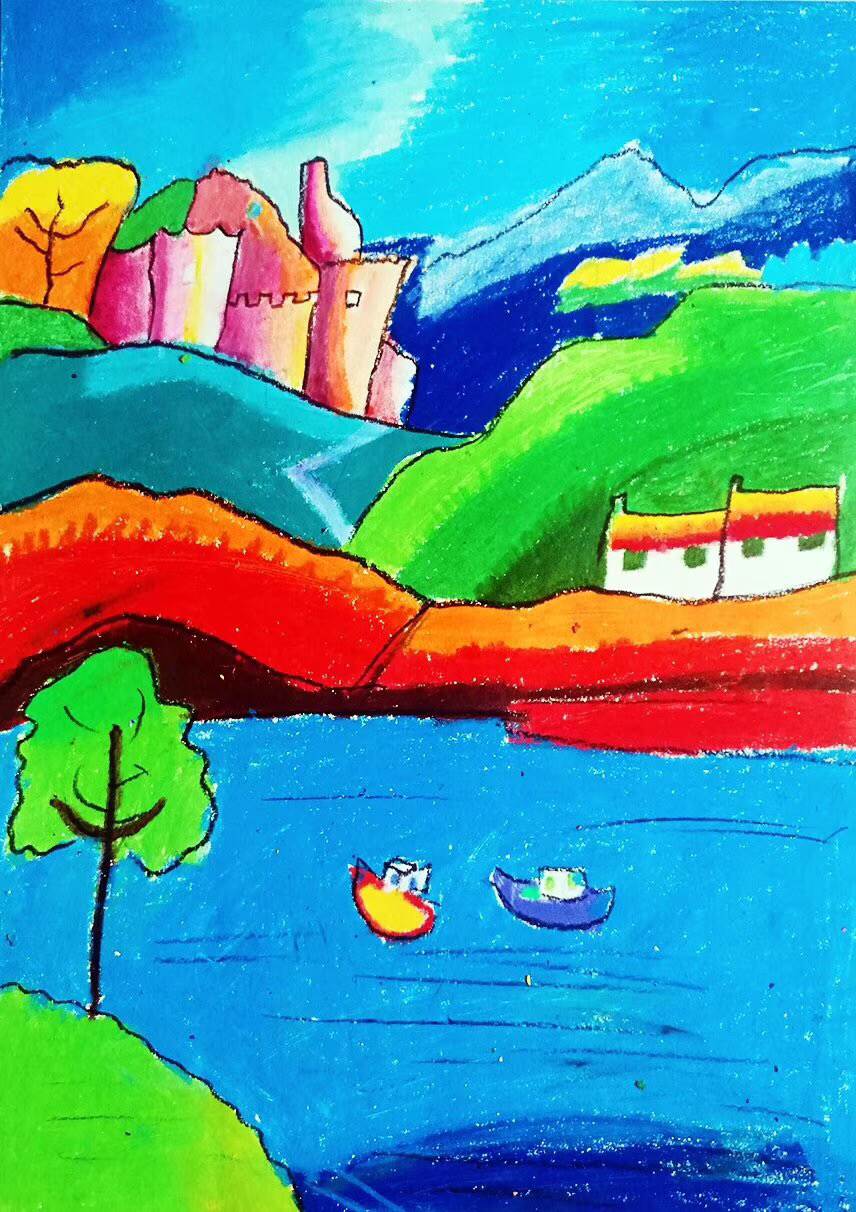 漂亮的水粉儿童画作品欣赏100种水粉画简单漂亮漂亮的水粉画幼儿园