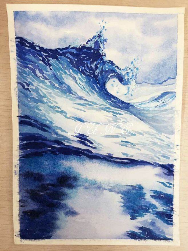 水粉画海浪怎么画水粉海浪的画法教学
