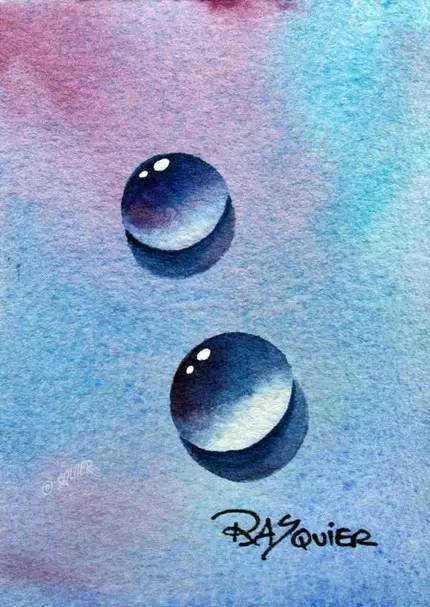 油画水滴的画法图片