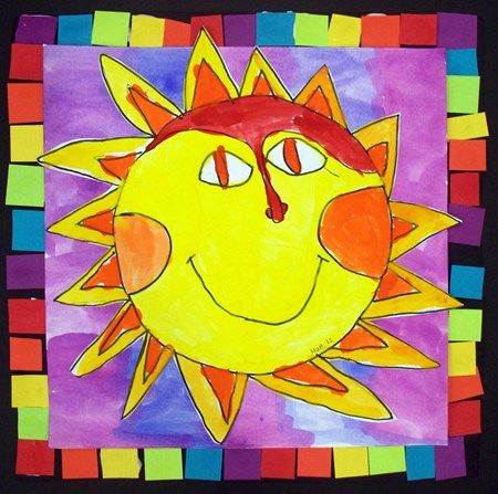 儿童水彩画太阳 水彩太阳怎么画