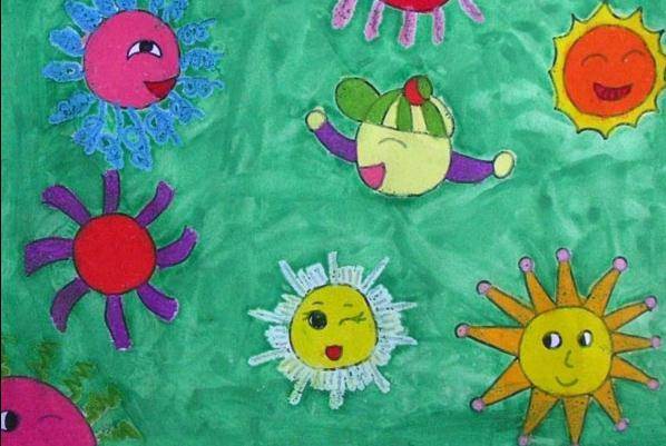 儿童水彩画太阳水彩太阳怎么画