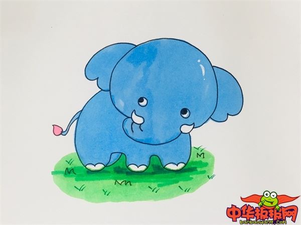 大象儿童简笔画彩色图片