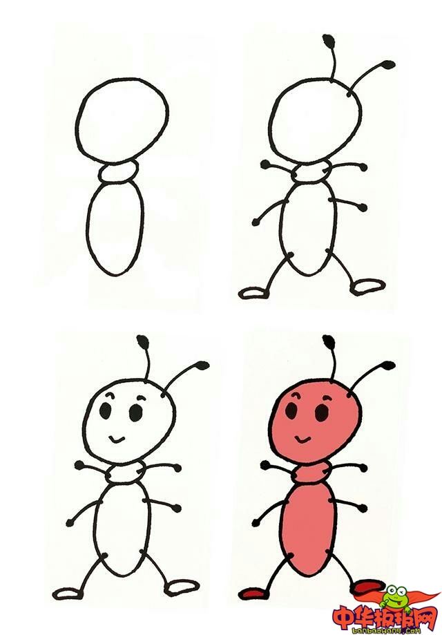 昆虫简笔画彩图图片