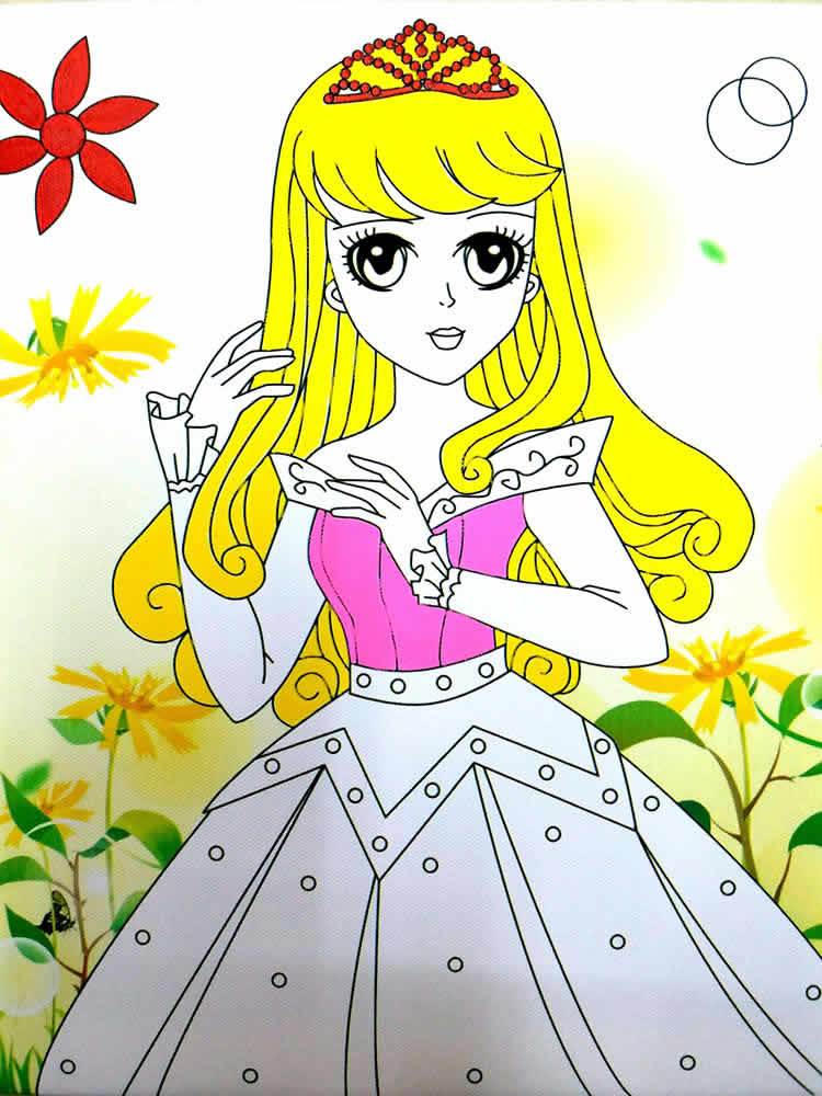 七岁公主画简单图片