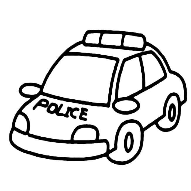 警车学画帅气警车宝贝做个小英雄110警车交通工具简笔画步骤图片大全