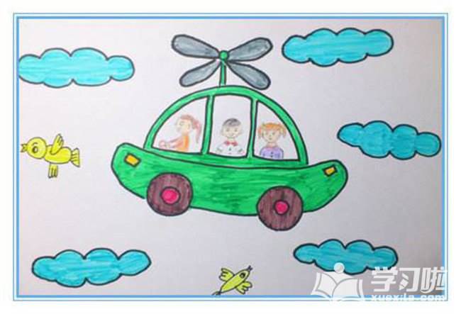 未来的交通工具儿童画未来交通工具儿童画的绘画作品欣赏关于未来的