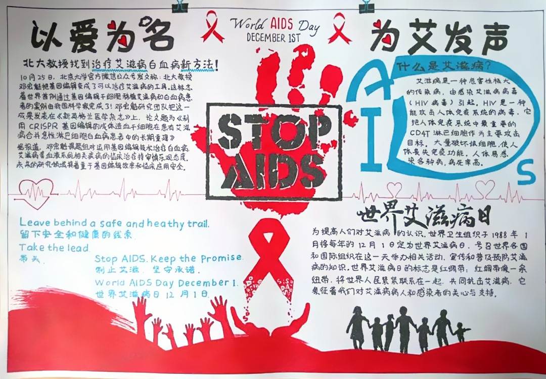 艾滋病手抄报防御图片