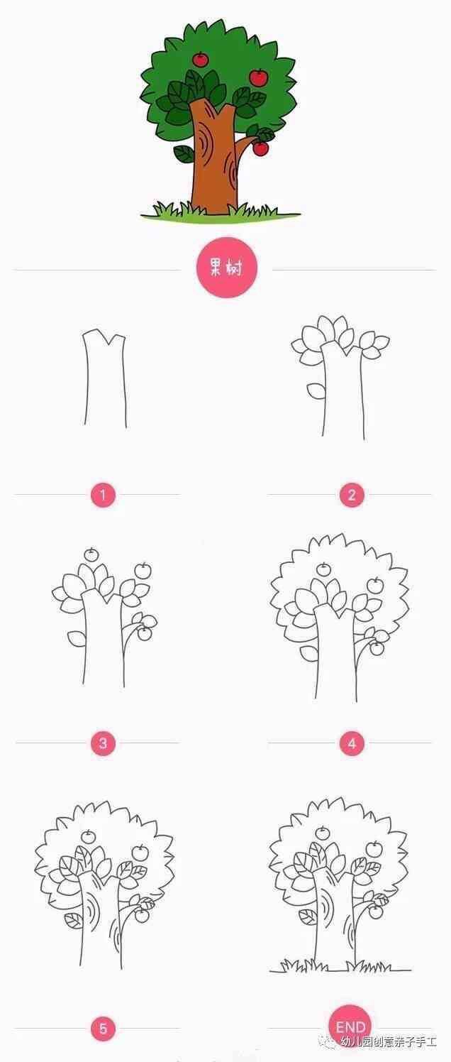 一步一步,教你画出小树的成长历程小树简笔画图片大全小树怎么画简笔