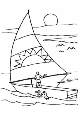 帆船运动员简笔画图片
