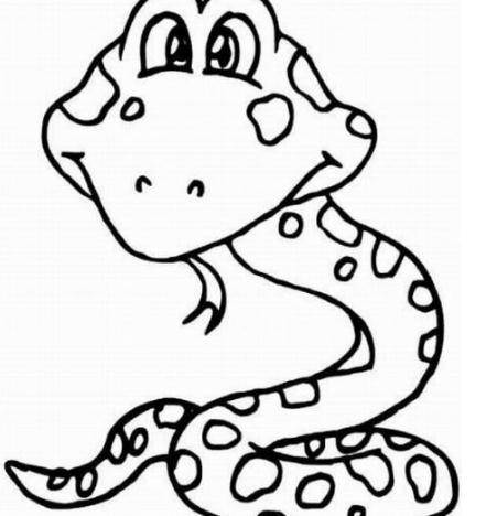 毒蛇简笔画儿童图片