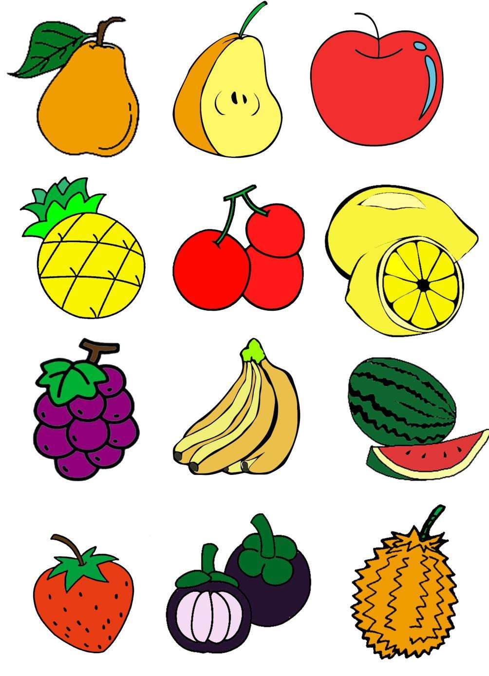 50种水果简笔画 颜色图片