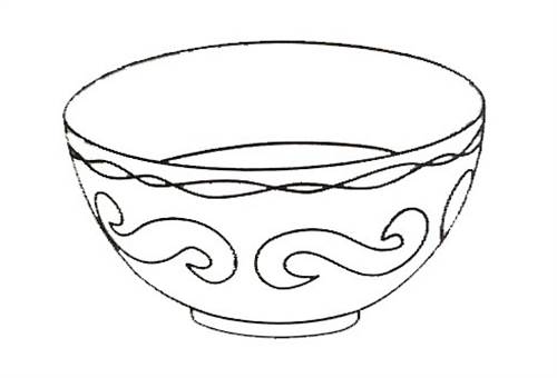 古代喝酒的碗简笔画图片
