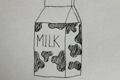 怎么画精美的牛奶盒图片