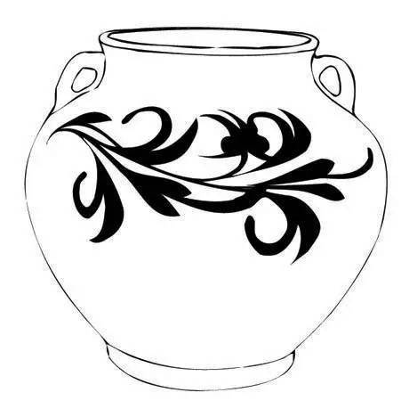 陶艺花瓶图案简笔画图片