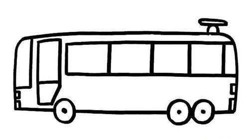 儿童画大客车怎么画图片