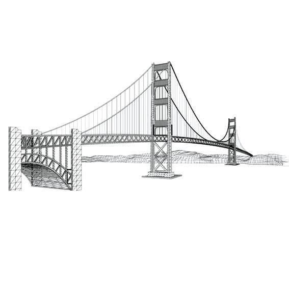 高速公路桥简笔画图片