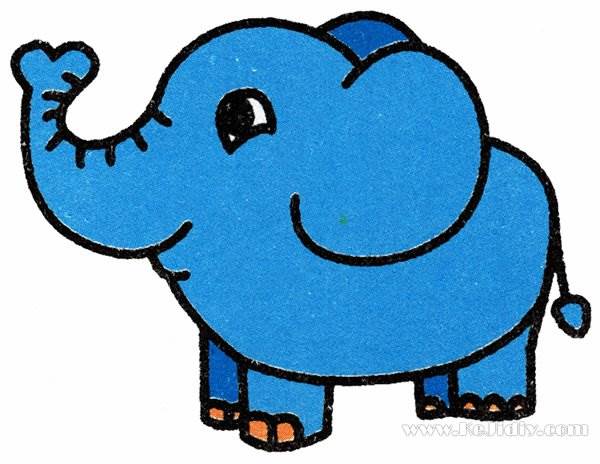 大象简笔画彩色大象简笔画彩色可爱
