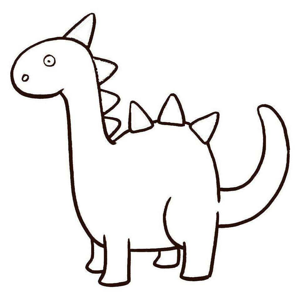 各种恐龙简笔画可爱图片