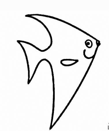 简笔画大海里的鱼图片
