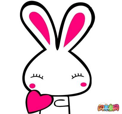 兔子简笔画彩色 兔子简笔画彩色 可爱 涂色
