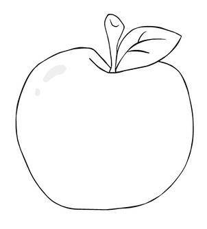 苹果简图儿童画图片