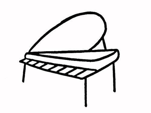 钢琴简笔画 简单卡通图片