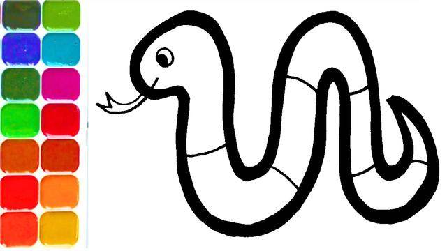 简笔画蛇可爱动物图片