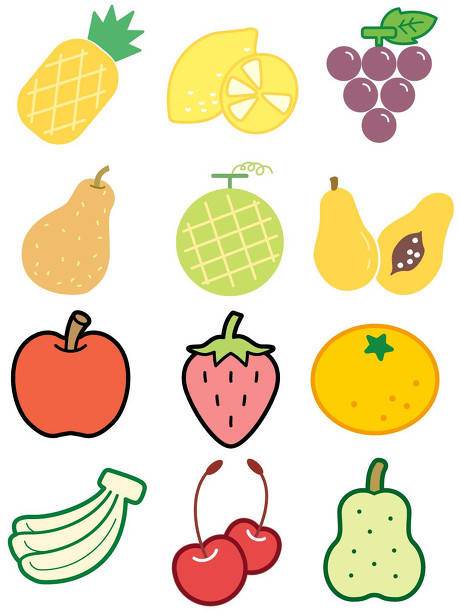 100种水果照片 简笔画图片