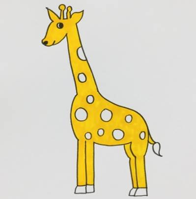 长颈鹿的简笔画法图片