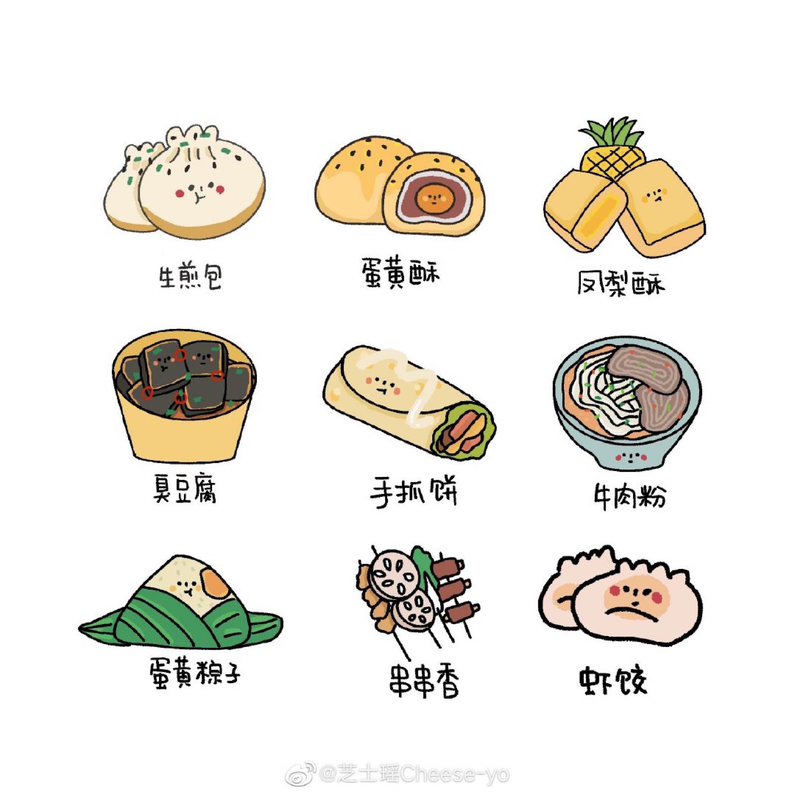 食物简笔画萌萌最萌图片
