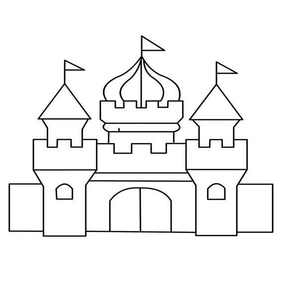 简笔画城堡房子图片