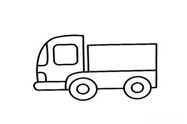货车简笔画 简单图片