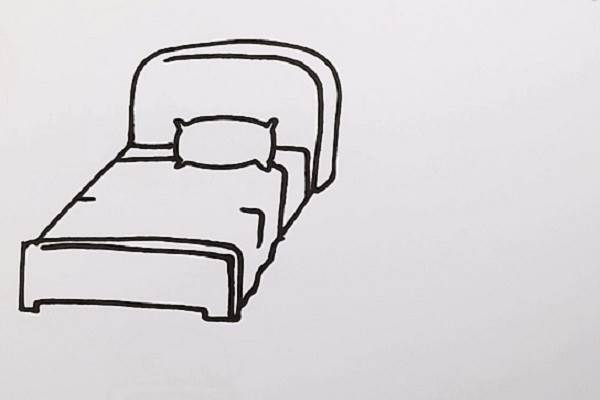 床的简笔画法 卡通图片