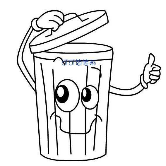 垃圾桶简笔画图片卡通垃圾桶简笔画分类垃圾桶简笔画步骤