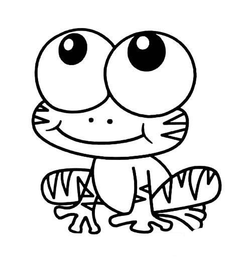 青蛙画画的图片简笔画图片