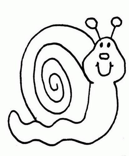 蜗牛动物简笔画图片