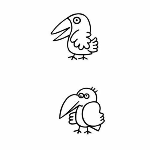 乌鸦怎么画 简单图片