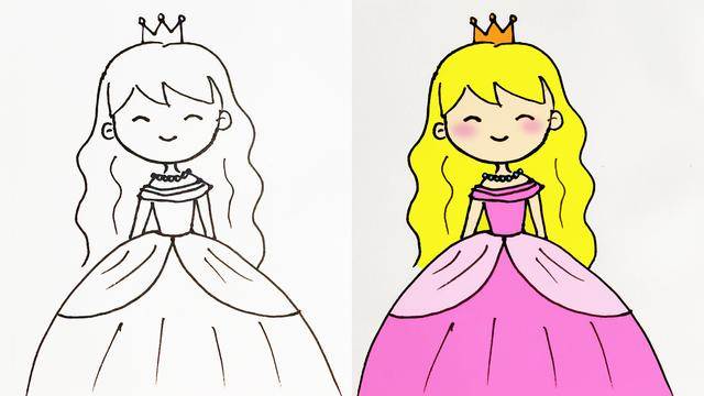 七岁公主画 简单图片