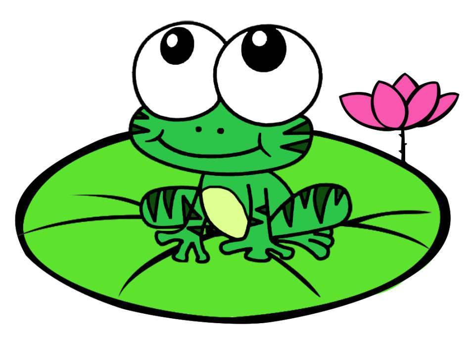 青蛙荷叶简笔画彩色图片