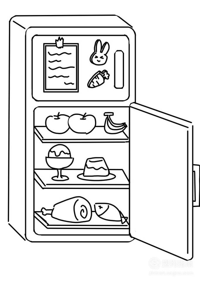 冰箱怎么画简笔画简单图片
