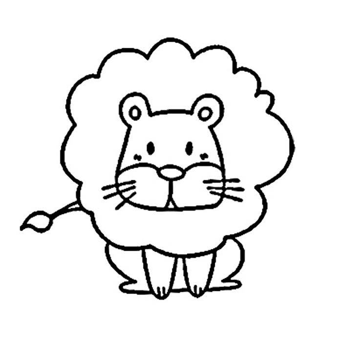狮子的简笔画华表柱上的石狮子的简笔画
