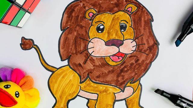 华表上的小狮子怎么画图片
