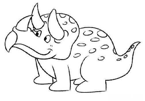 小型食肉恐龙简笔画图片