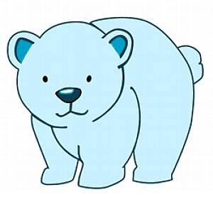 北极熊冰川简笔画图片