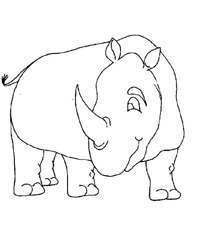 犀牛的画法简笔画图片图片