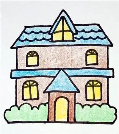 幼儿园学画房子图片