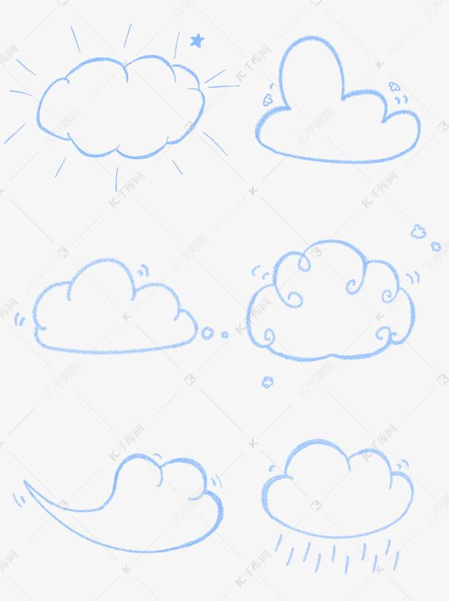 软绵绵的云朵简笔画图片