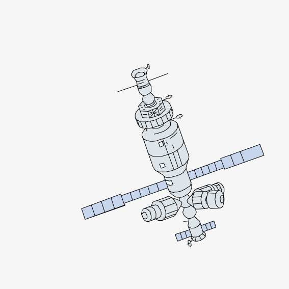 手绘卫星蜡笔画:画画识科技,人造卫星卫星简笔画图片