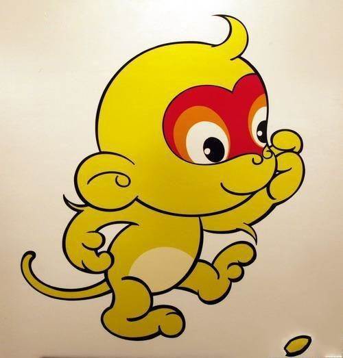 小猴简笔画可爱彩色图片