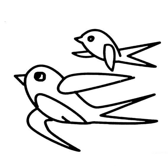 燕子外形简笔画图片